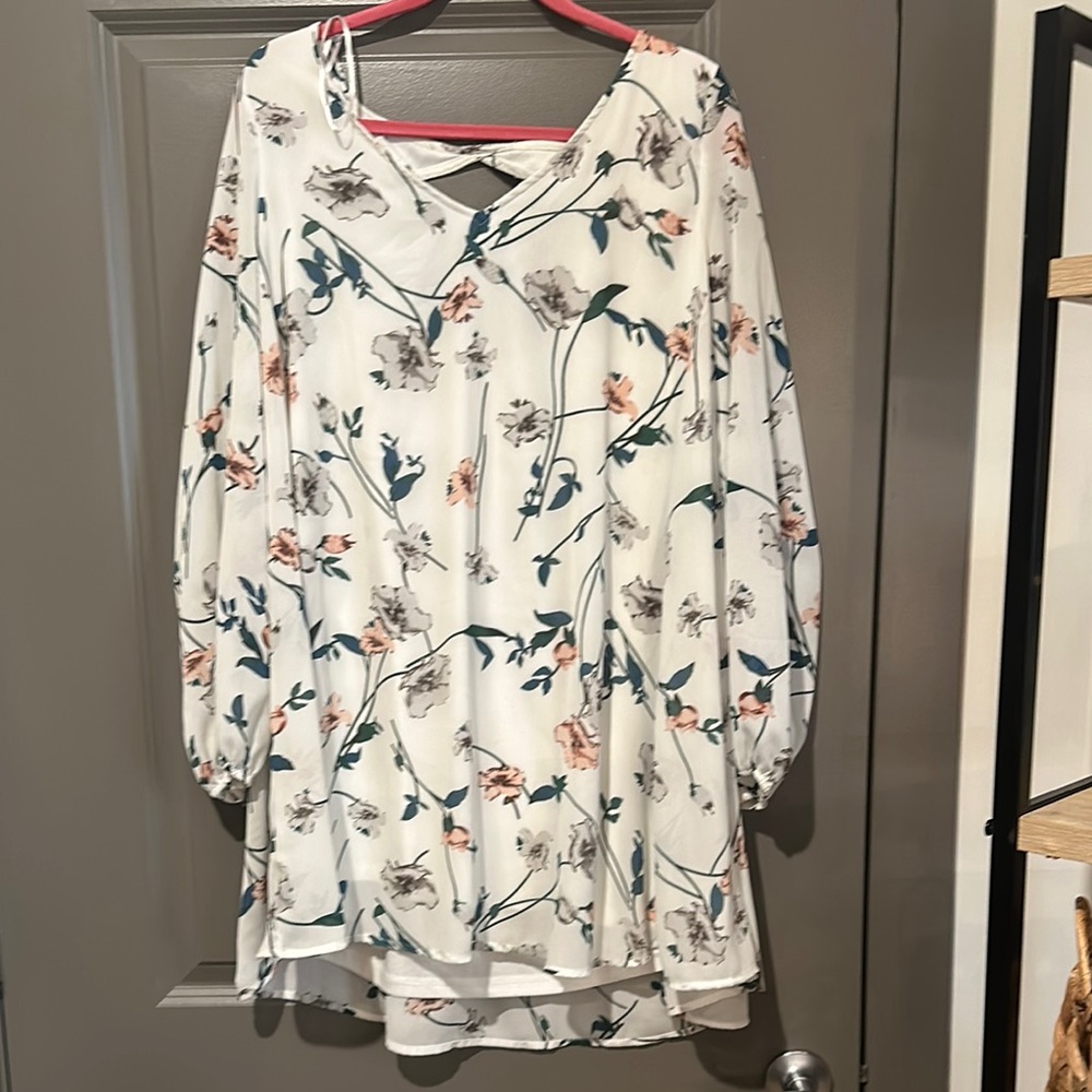 Floral White Dress